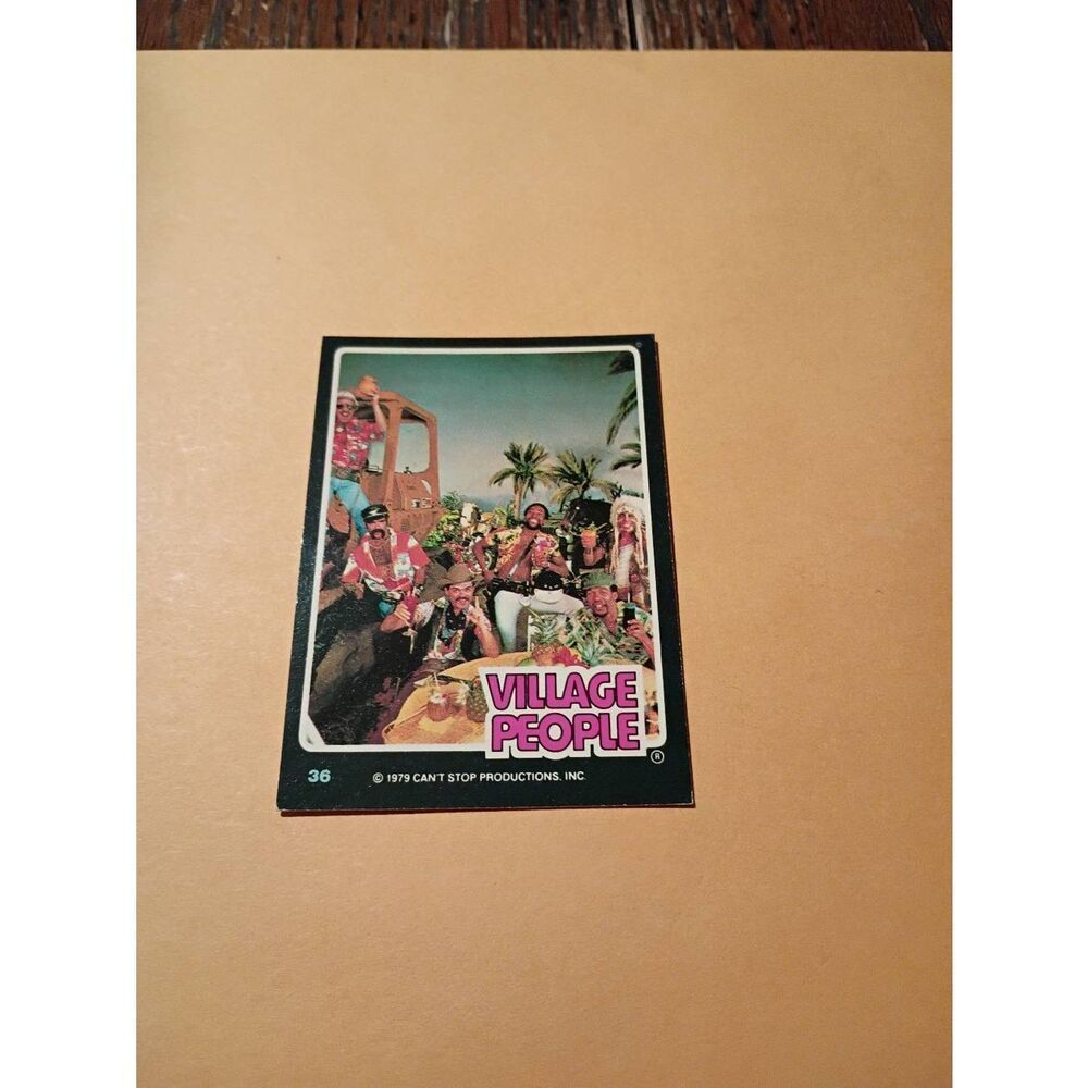 Vintage 1979 Village People Trading Card #36 Disco Era Vintage Music Collectible